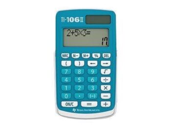 Texas Instruments TI-106 II - Kalkulator kieszonkowy z podwójnym zasilaniem