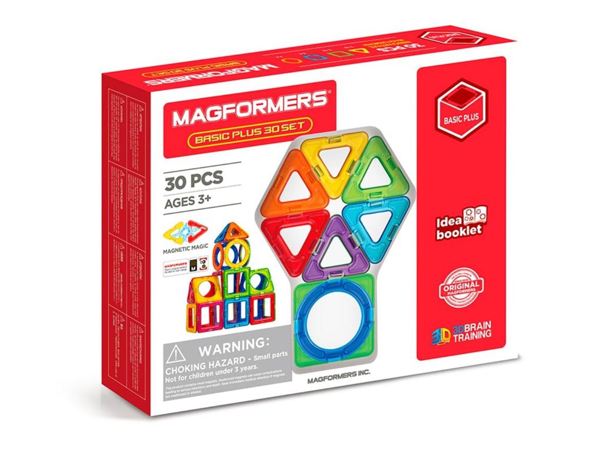 Magformers Basic Plus 30 - Magnetyczne klocki konstrukcyjne