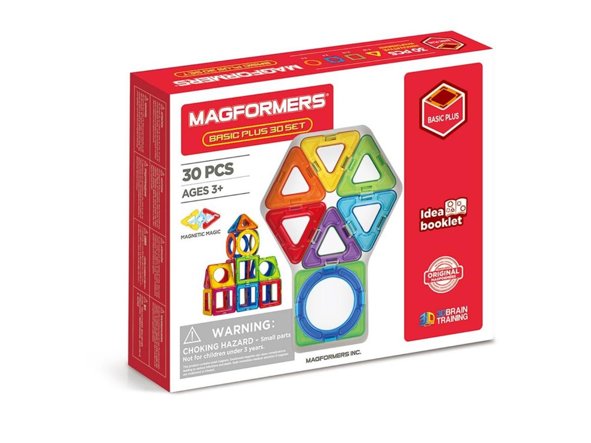 Magformers Basic Plus 30 - Magnetyczne klocki konstrukcyjne - obrazek 2