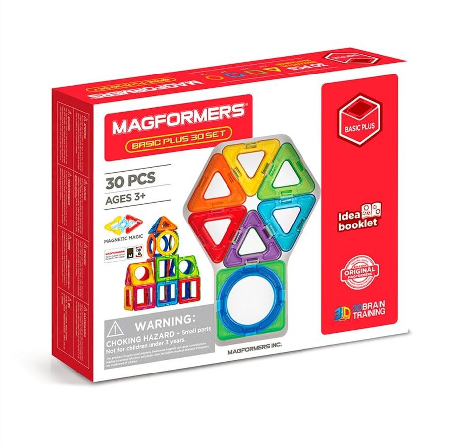 Magformers Basic Plus 30 - Magnetyczne klocki konstrukcyjne - obrazek 3