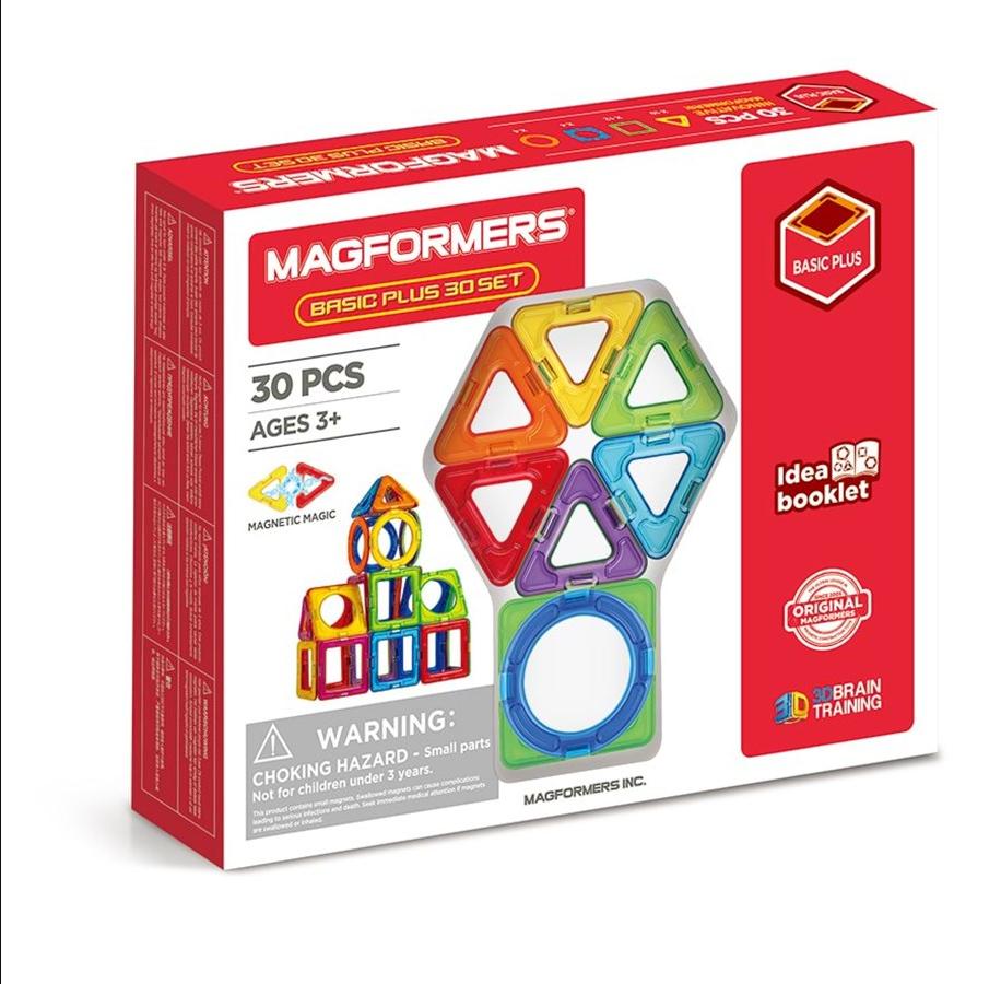 Magformers Basic Plus 30 - Magnetyczne klocki konstrukcyjne - obrazek 4