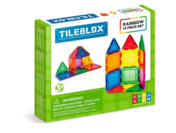 Tileblox Rainbow 14 pcs set - Kolorowy zestaw zabawek magnetycznych