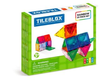 Tileblox Rainbow - Zestaw 20 kolorowych klocków magnetycznych