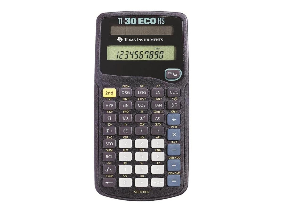 Texas Instruments TI-30 eco RS - Kalkulator naukowy z panelem słonecznym - obrazek 2