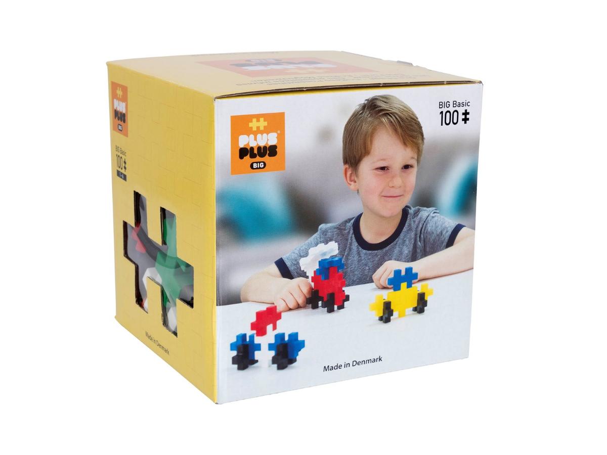 Plus-Plus BIG Basic Mix - 100 kolorowych elementów do zabawy - obrazek 3