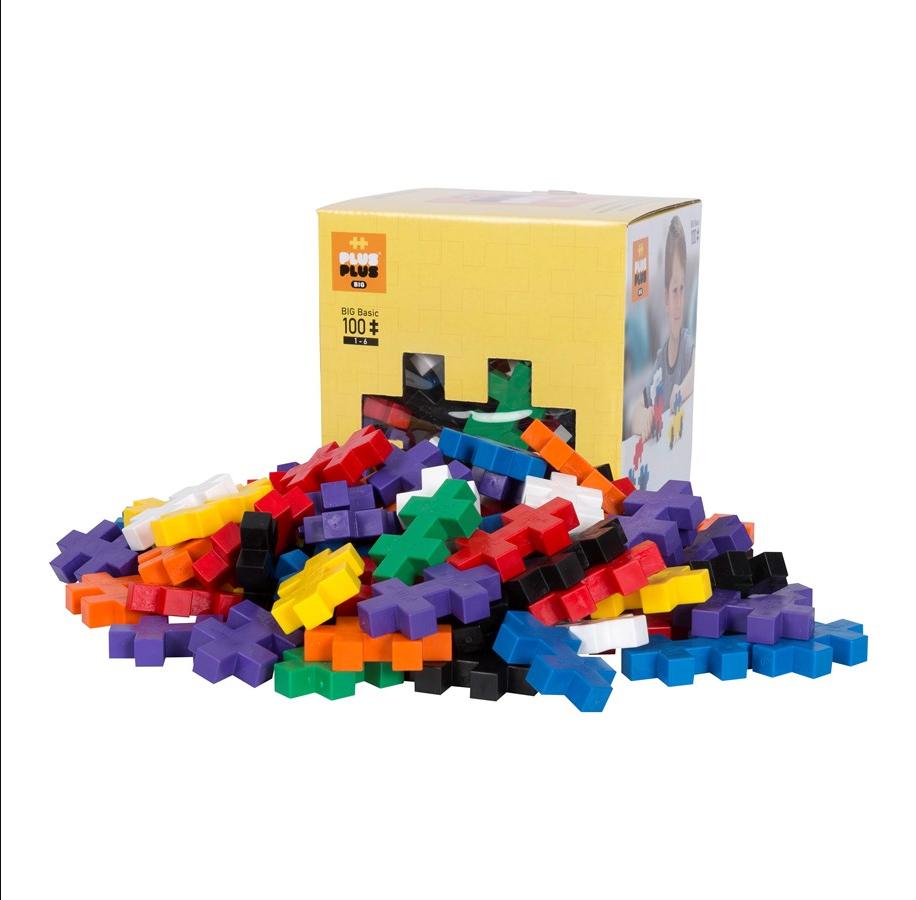 Plus-Plus BIG Basic Mix - 100 kolorowych elementów do zabawy - obrazek 4