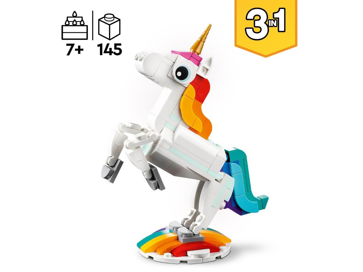 LEGO Creator 31140 Magiczny jednorożec - Kreatywna zabawa 3 w 1 - obrazek 2