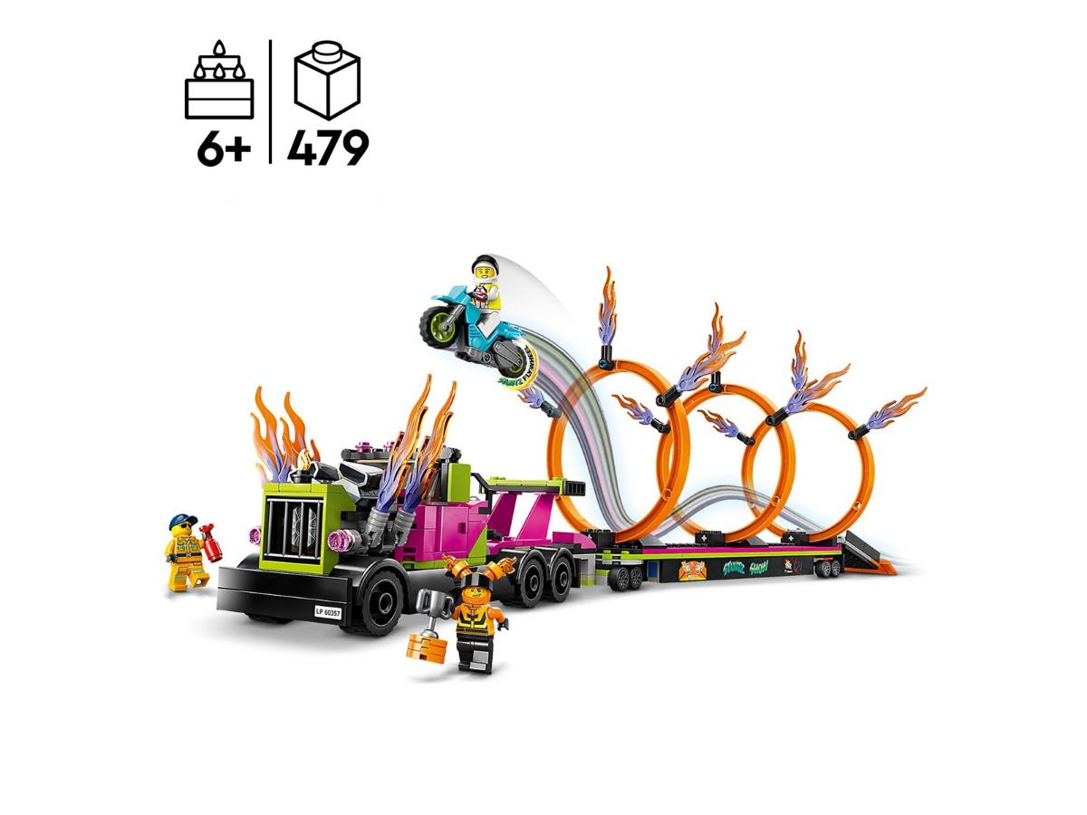 LEGO City 60357 Wyzwanie kaskaderskie - Ogniste obręcze i ciężarówka - obrazek 2