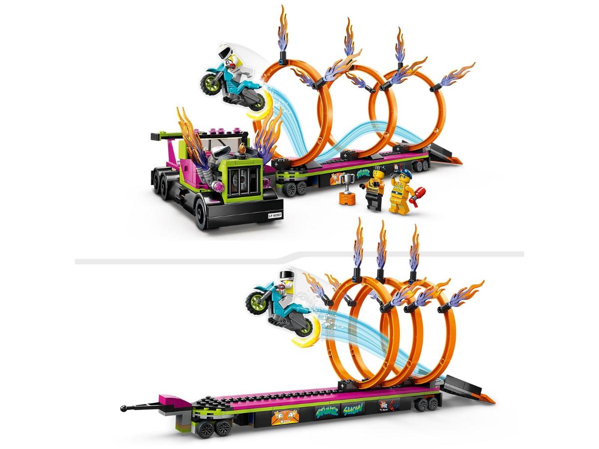 LEGO City 60357 Wyzwanie kaskaderskie - Ogniste obręcze i ciężarówka - obrazek 3