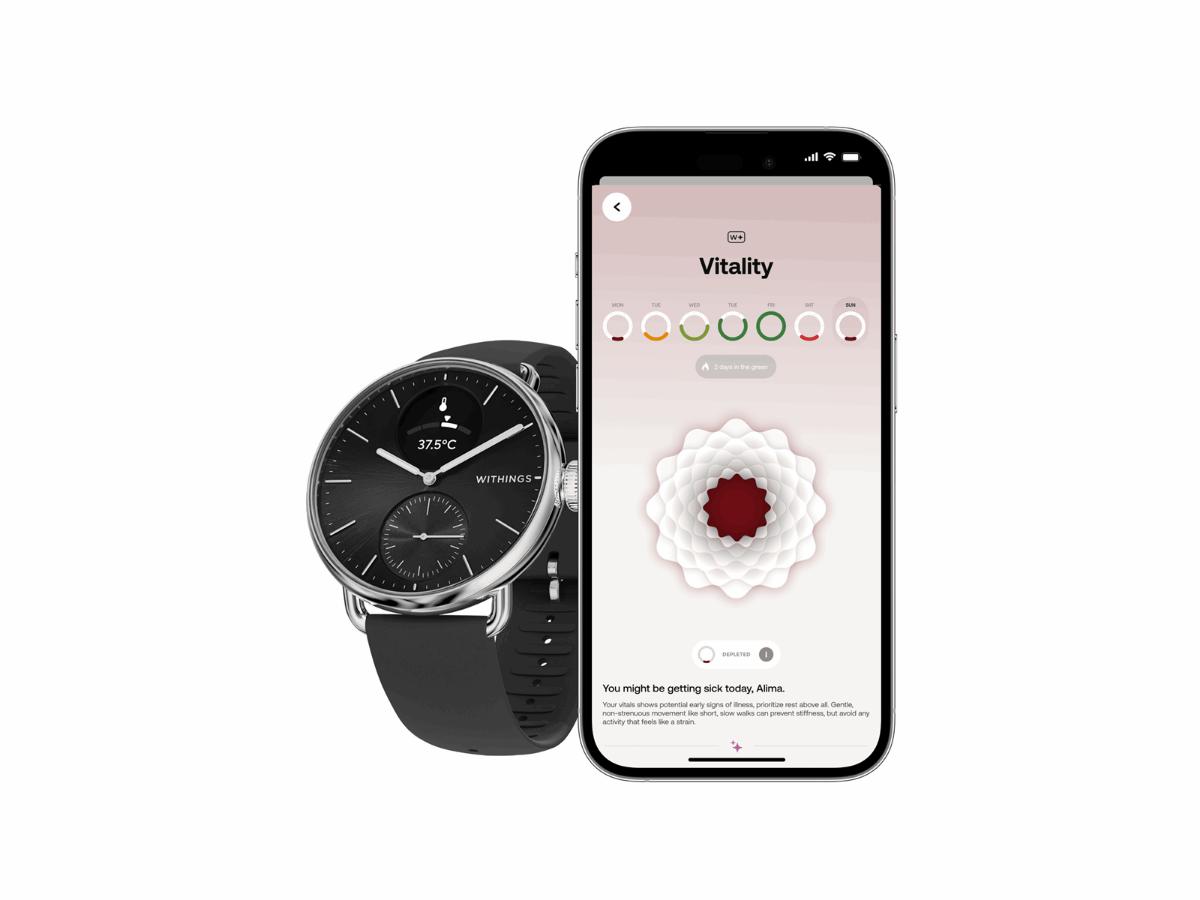 Withings Scanwatch 2 - Hybrydowy smartwatch z długą żywotnością - obrazek 3