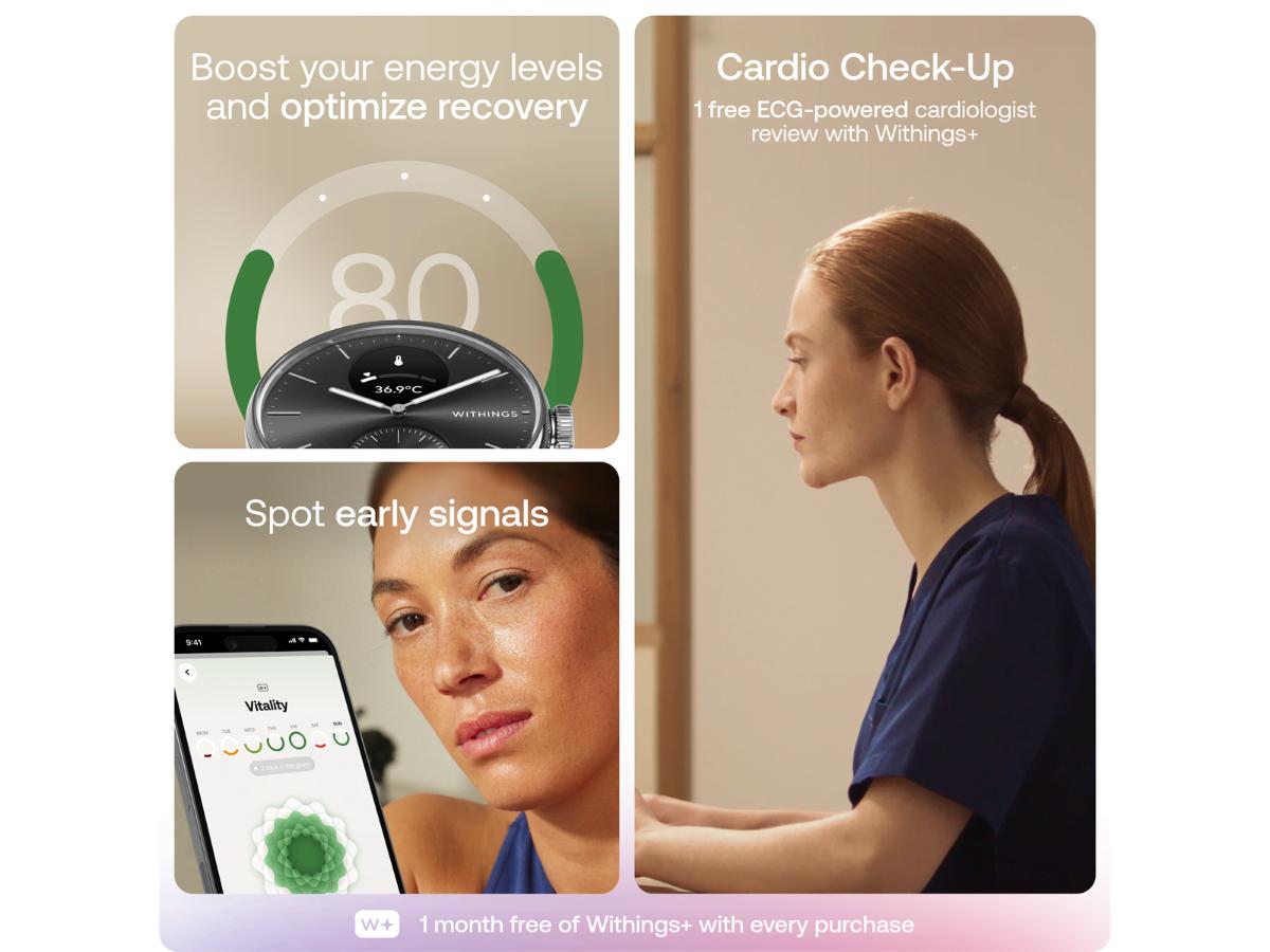 Withings Scanwatch 2 - Hybrydowy smartwatch z długą żywotnością - obrazek 6