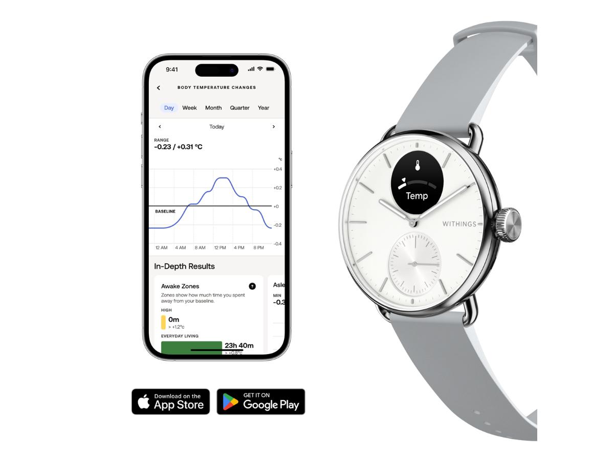 Withings Scanwatch 2 - Hybrydowy smartwatch z funkcjami zdrowotnymi - obrazek 5