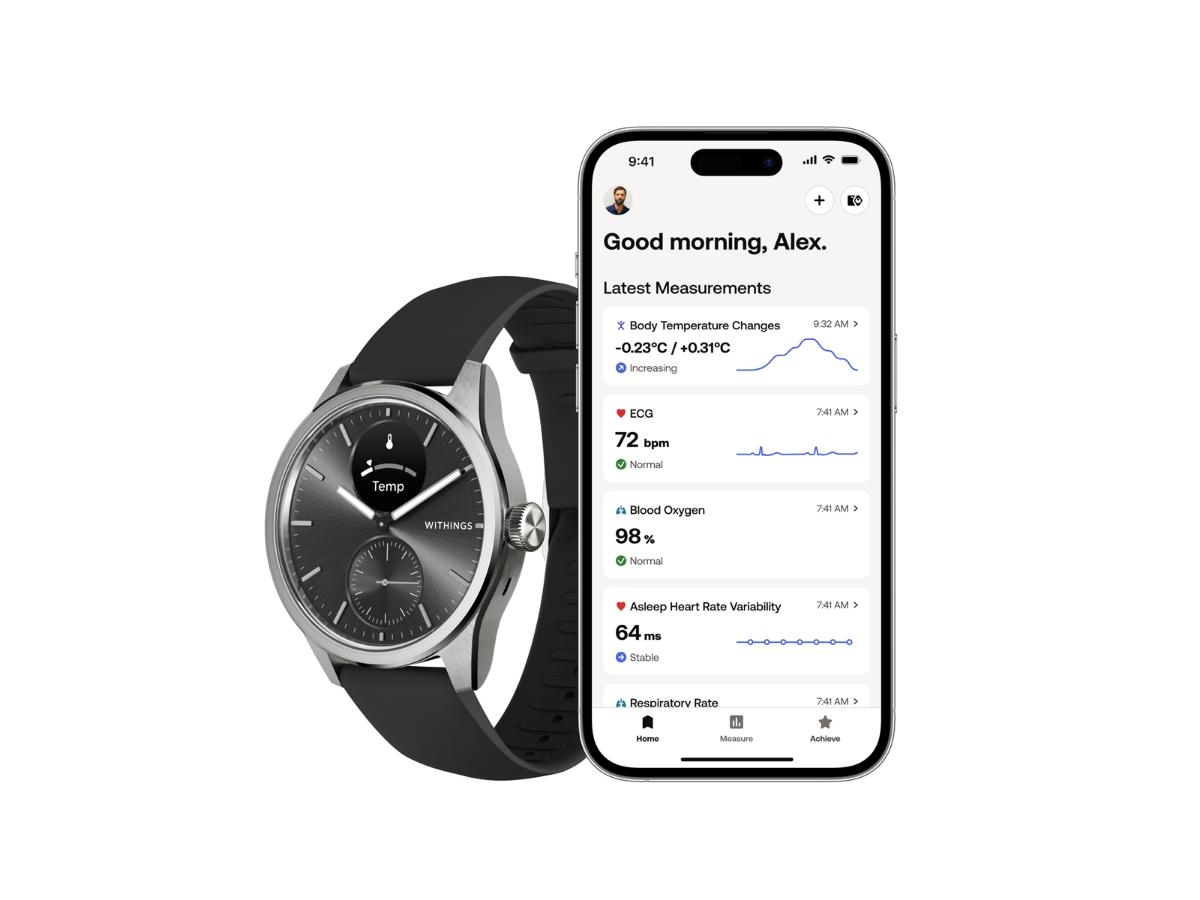 Withings Scanwatch 2 - Hybrydowy smartwatch z monitorowaniem zdrowia - obrazek 2