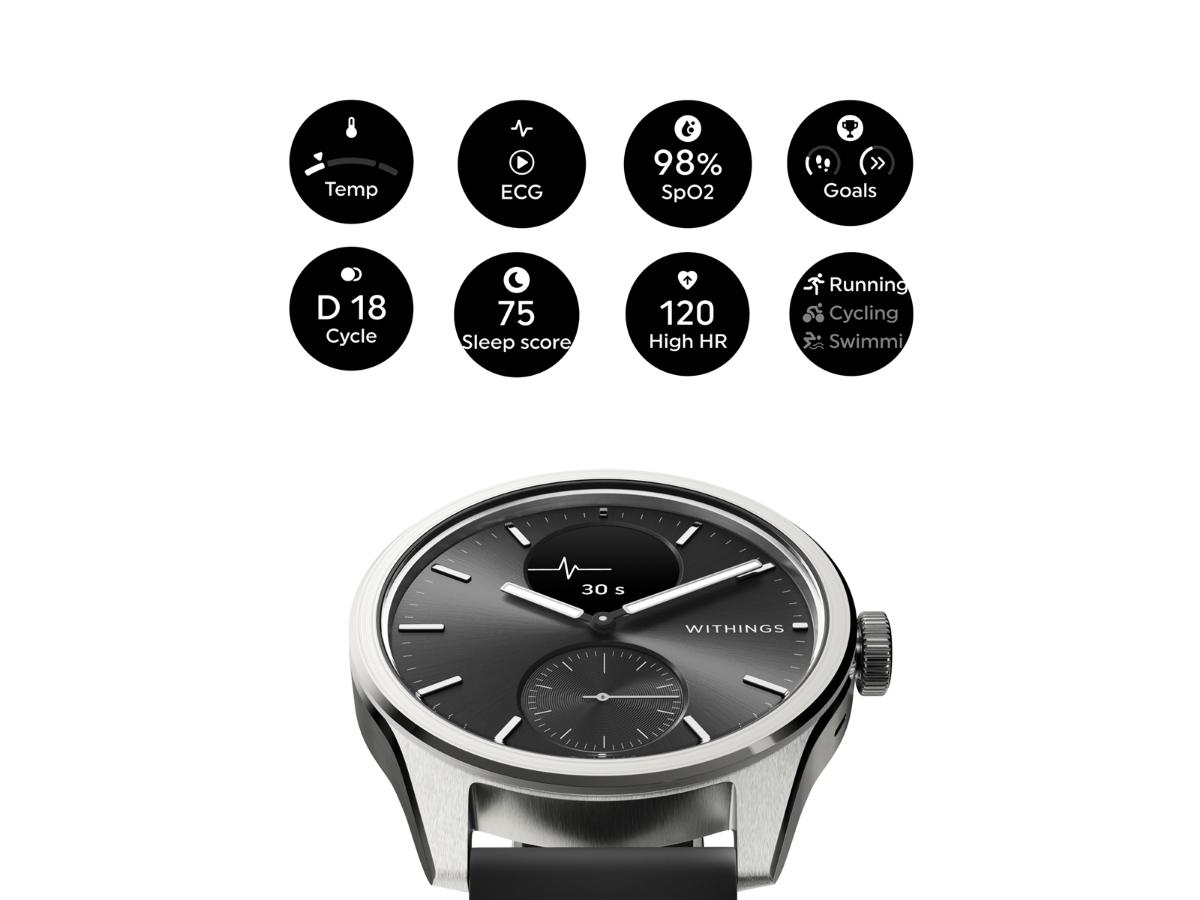 Withings Scanwatch 2 - Hybrydowy smartwatch z monitorowaniem zdrowia - obrazek 3