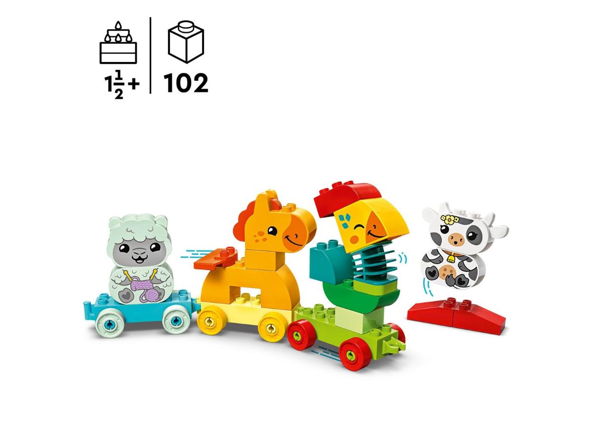LEGO DUPLO 10412 Animal Train - Kreatywna zabawa dla maluchów - obrazek 2