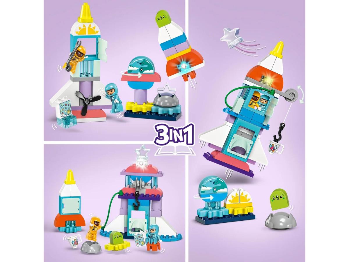 LEGO DUPLO 10422 3in1 Space Shuttle Adventure - Kreatywna zabawa - obrazek 3