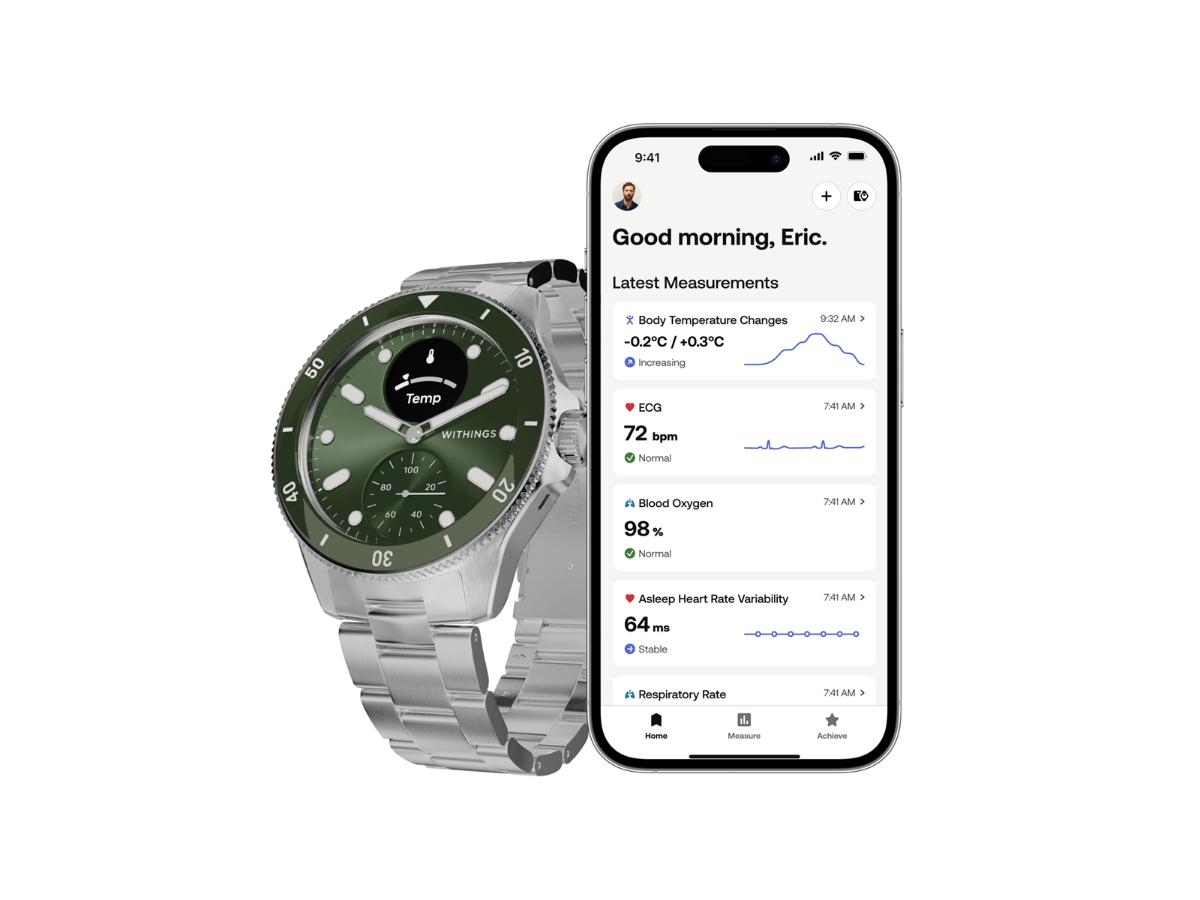 Withings Scanwatch Nova 42mm Green - Luksusowy smartwatch zdrowia - obrazek 3