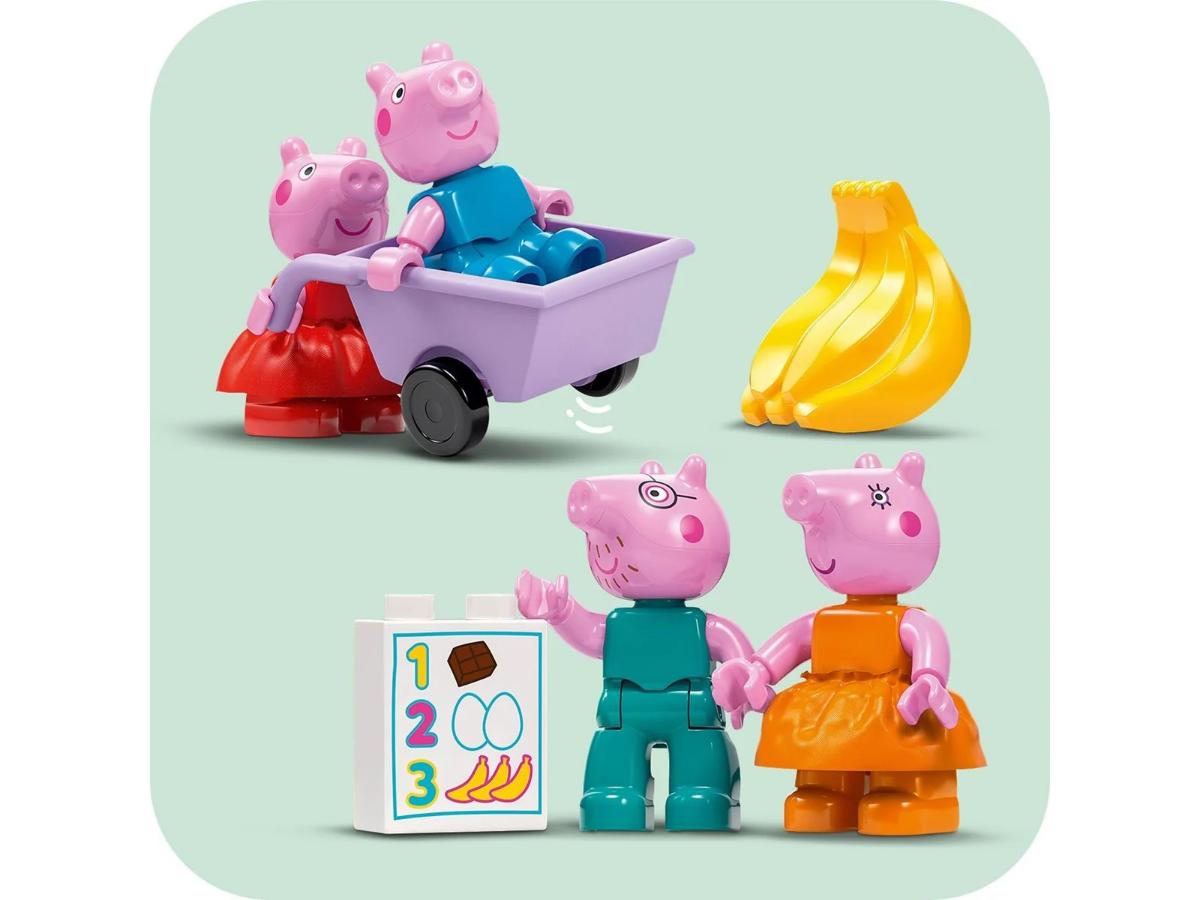 LEGO DUPLO 10434 Peppa i supermarket - Kreatywna zabawa dla dzieci - obrazek 4