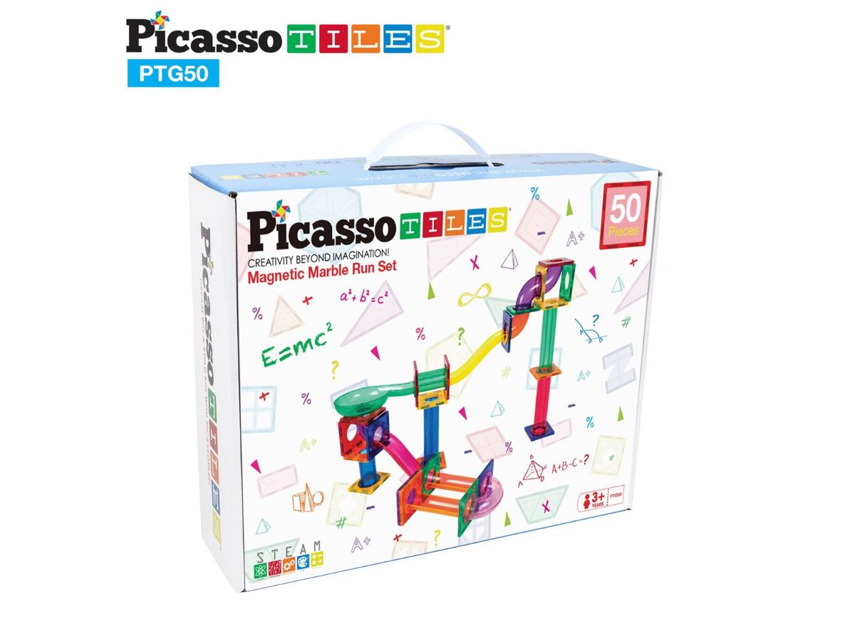 PicassoTiles Zestaw Tor Kulkowy 50 elementów - Kreatywna zabawa - obrazek 2