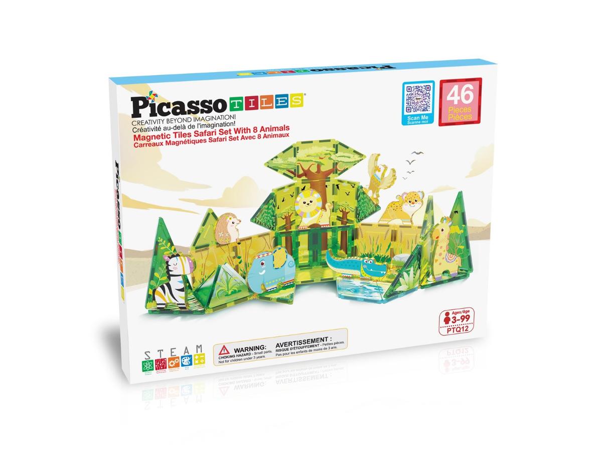 PicassoTiles Zestaw Safari 46-elementowy - Kreatywność dla dzieci