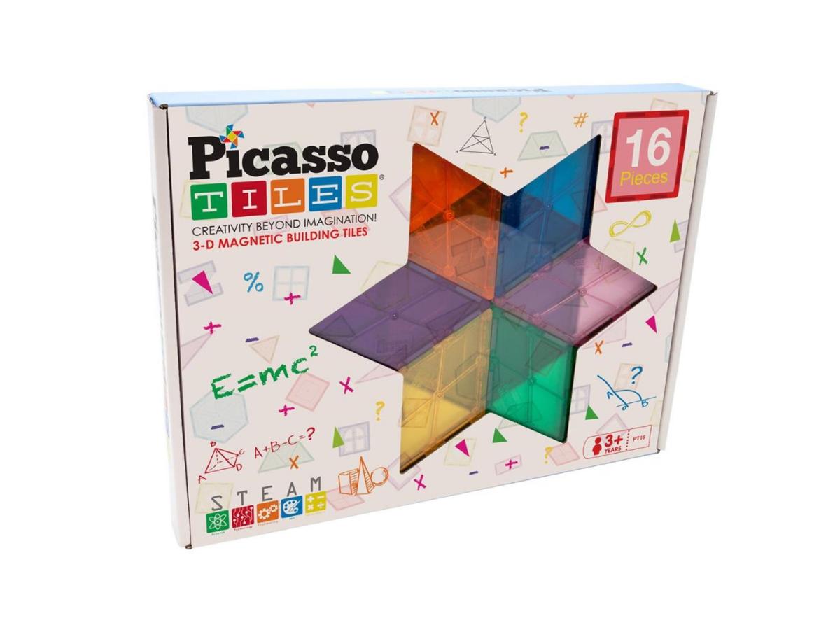 PicassoTiles 16-elementowy Magnetyczne Klocki - Kreatywna zabawa dla dzieci