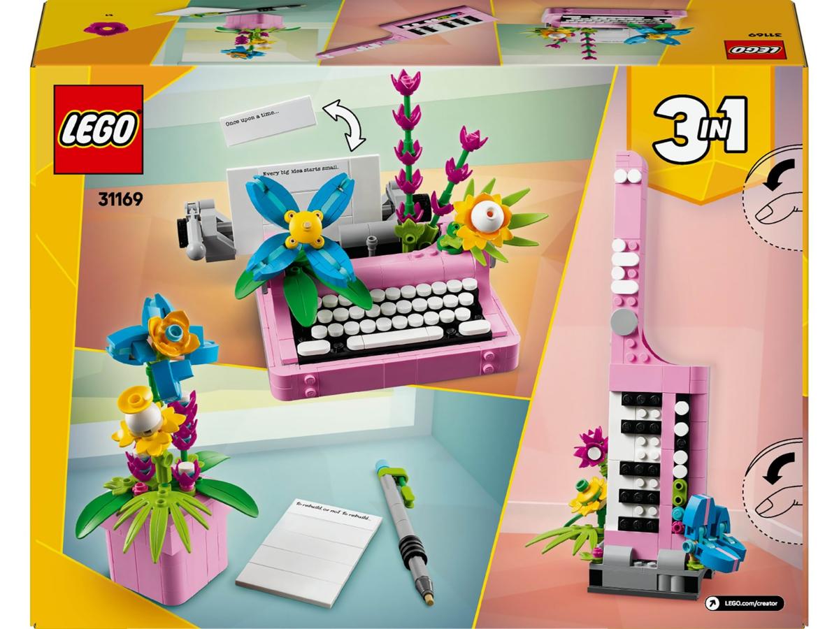 LEGO Creator 31169 Maszyna do pisania - Kreatywna zabawa z kwiatami - obrazek 3