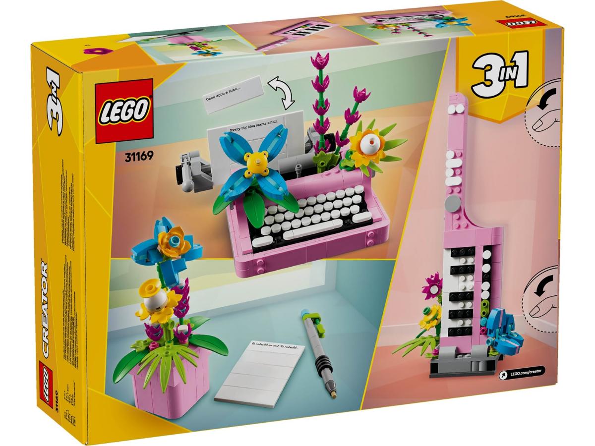 LEGO Creator 31169 Maszyna do pisania - Kreatywna zabawa z kwiatami - obrazek 4