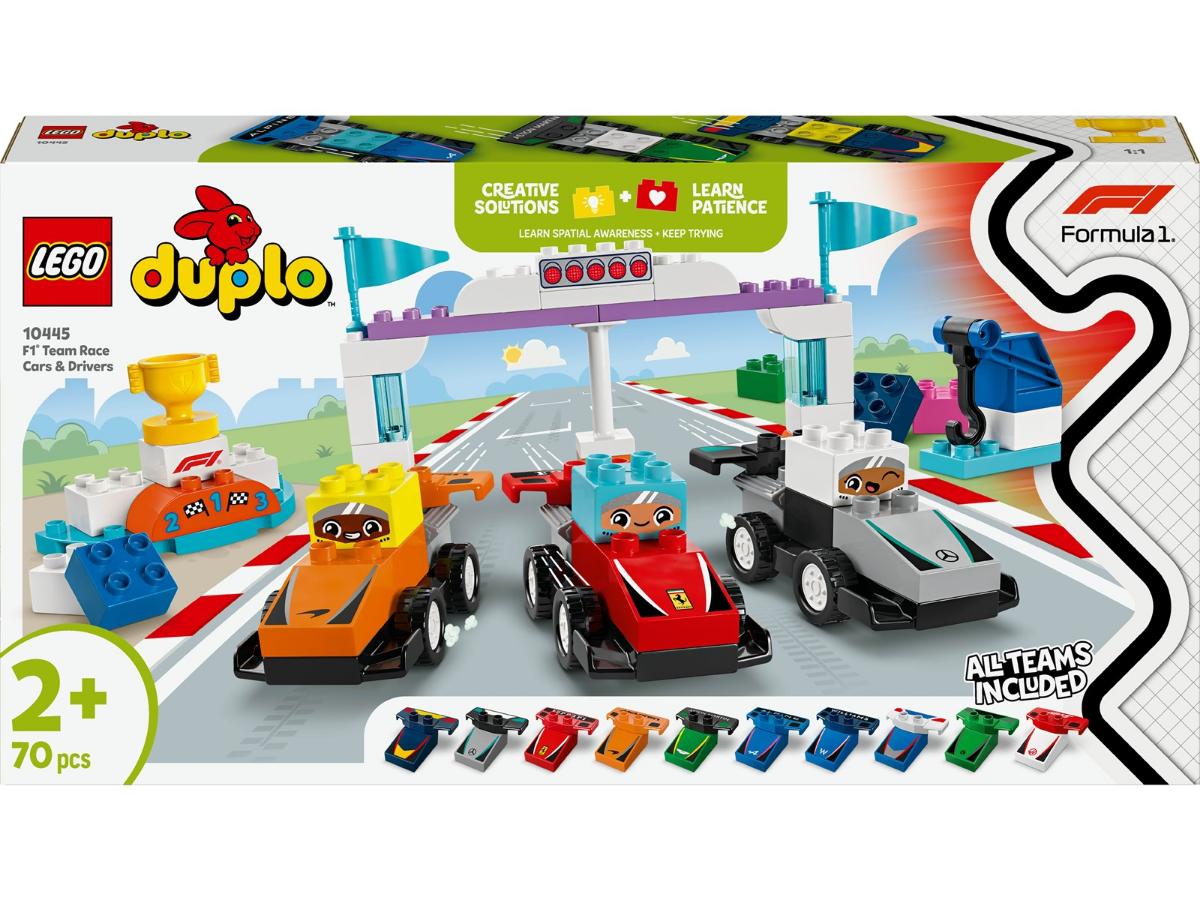 LEGO DUPLO 10445 Bolidy i kierowcy F1 - Ekscytująca zabawa dla dzieci