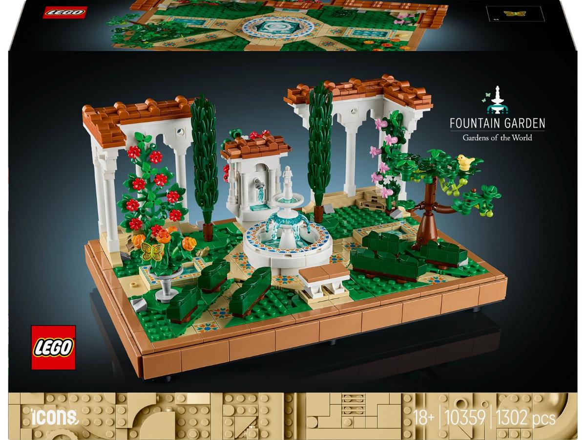 LEGO Fontanna w ogrodzie 10359 - Stwórz kolorową oazę
