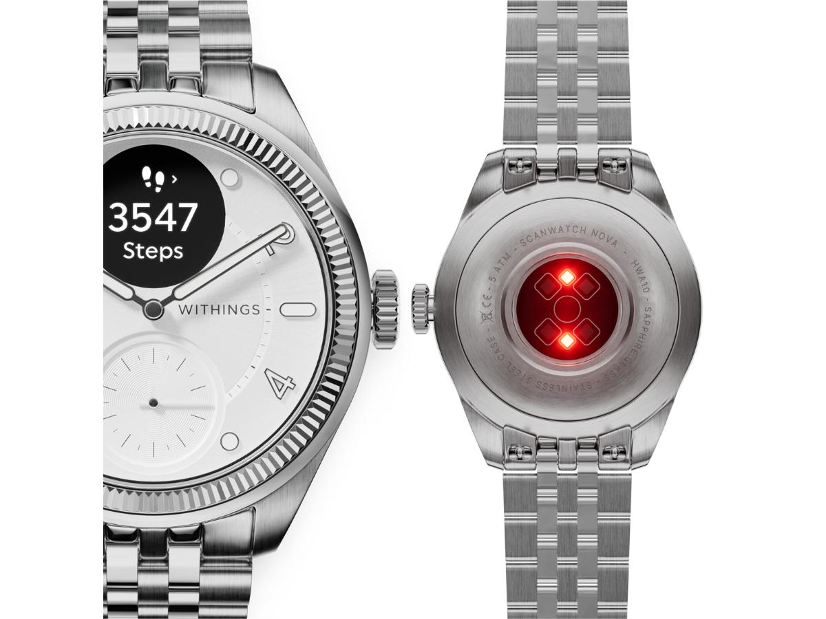 Withings ScanWatch Nova Brilliant Edition - Elegancki zegarek hybrydowy - obrazek 3