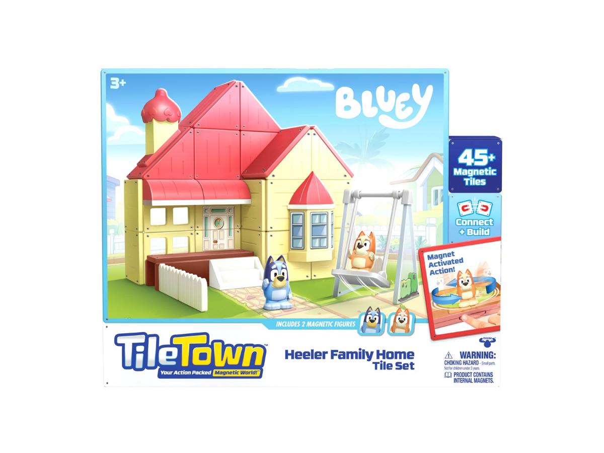 Tile Town Bluey Heeler House - Kreatywna zabawa z magnetycznymi klockami