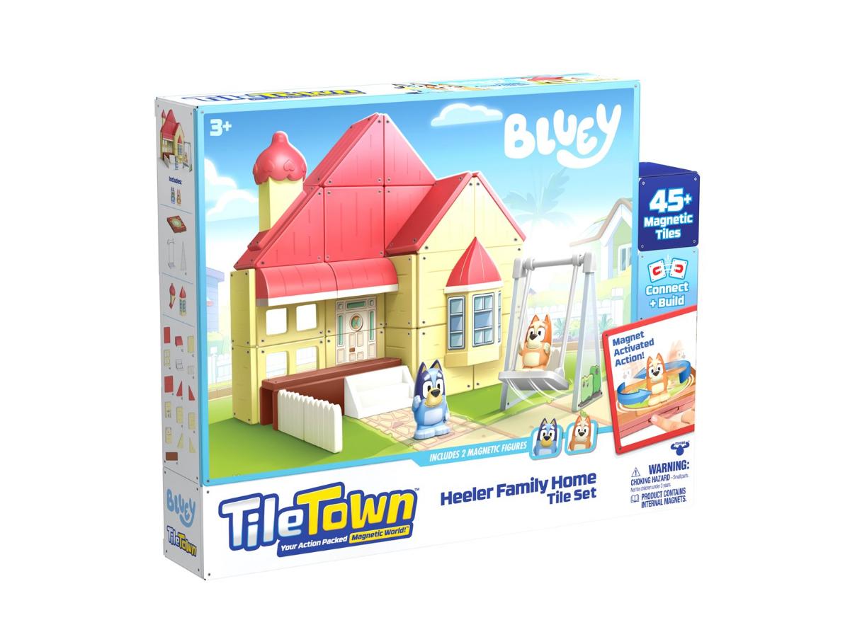 Tile Town Bluey Heeler House - Kreatywna zabawa z magnetycznymi klockami - obrazek 5