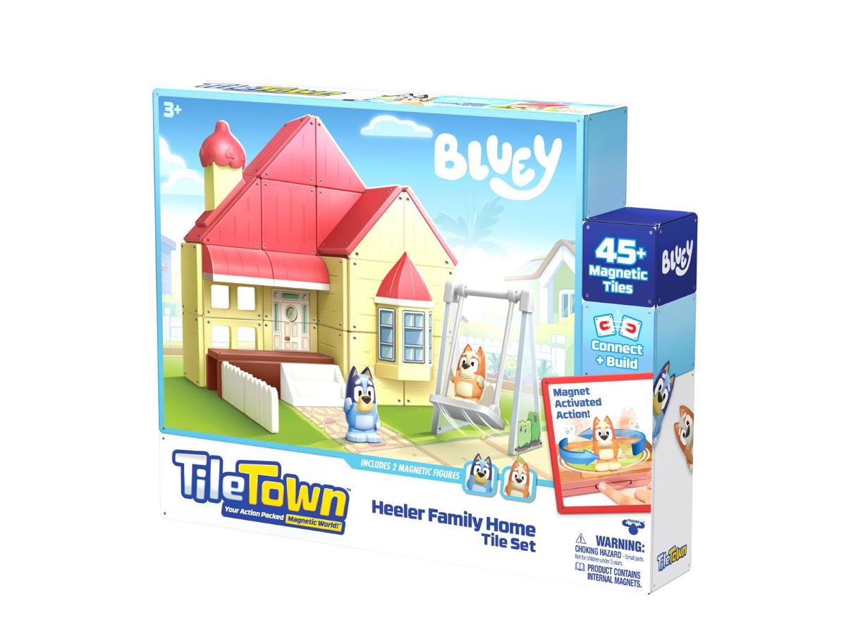 Tile Town Bluey Heeler House - Kreatywna zabawa z magnetycznymi klockami - obrazek 6