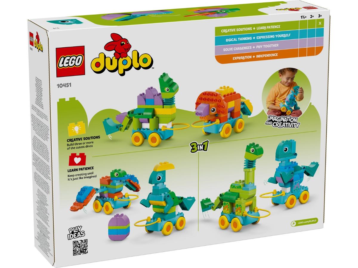 LEGO DUPLO 10451 Dinozaury na kółkach - Kreatywna zabawa dla dzieci - obrazek 4