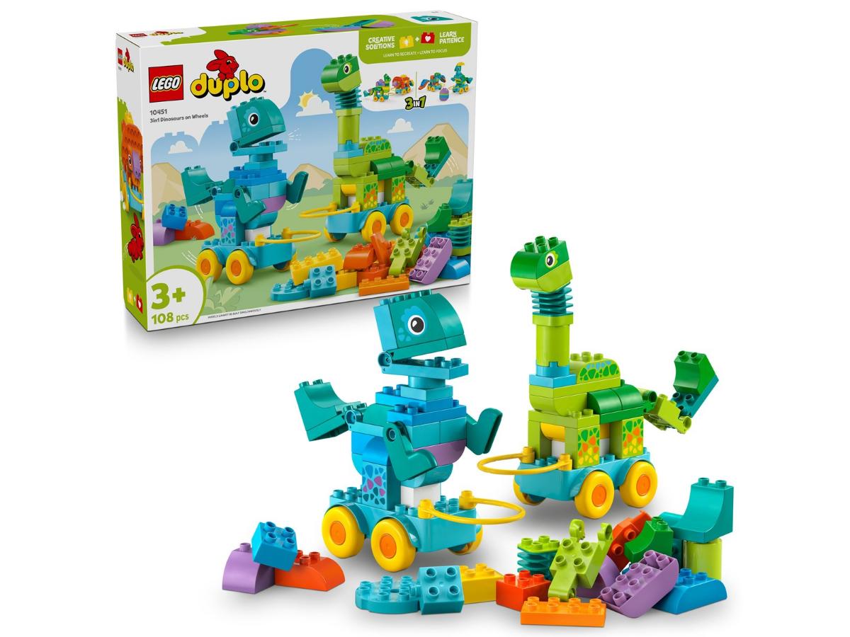 LEGO DUPLO 10451 Dinozaury na kółkach - Kreatywna zabawa dla dzieci - obrazek 5