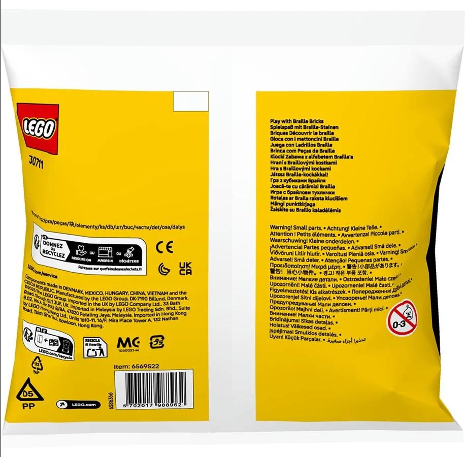 LEGO 30711 Klocki Zabawa z alfabetem Braille’a - Edukacja przez zabawę - obrazek 4