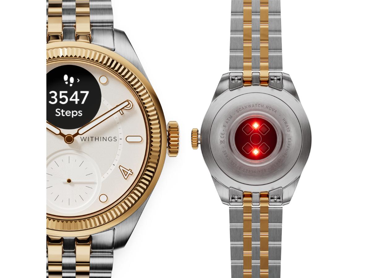 Withings ScanWatch Nova Brilliant Edition - Elegancki hybrydowy zegarek - obrazek 3