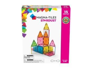MAGNA-TILES Stardust 15 pcs - Zestaw z lustrzanymi i brokatowymi kafelkami
