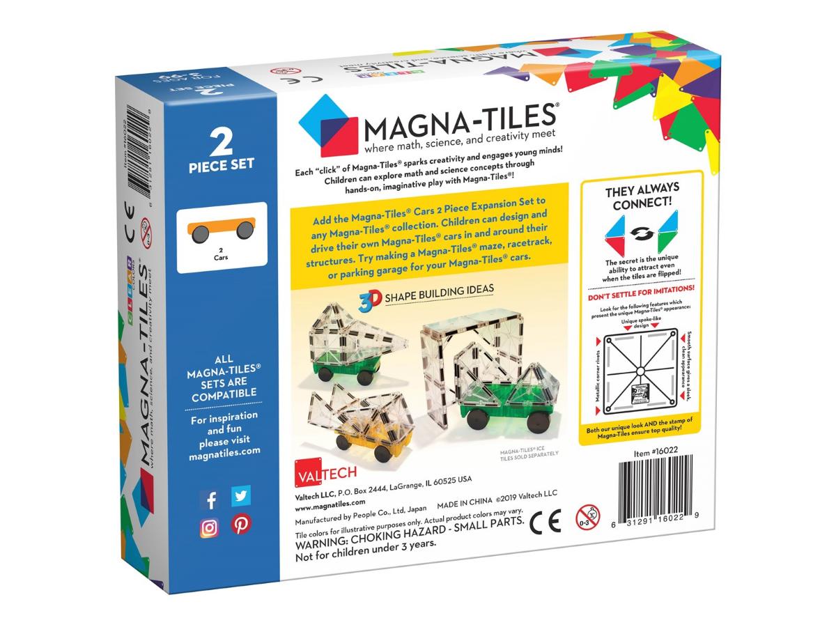 MAGNA-TILES Cars – Zestaw Magnesów do Budowania - obrazek 2