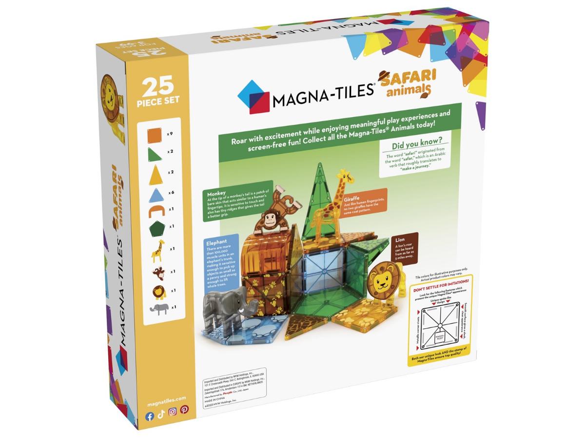 MAGNA-TILES Safari Animals 25 pcs - Kreatywna zabawa dla dzieci - obrazek 5
