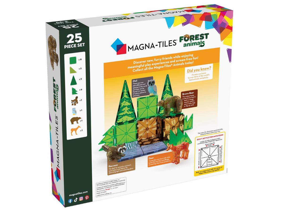 MAGNA-TILES Forest Animals - Zestaw 25 elementów do kreatywnej zabawy - obrazek 4