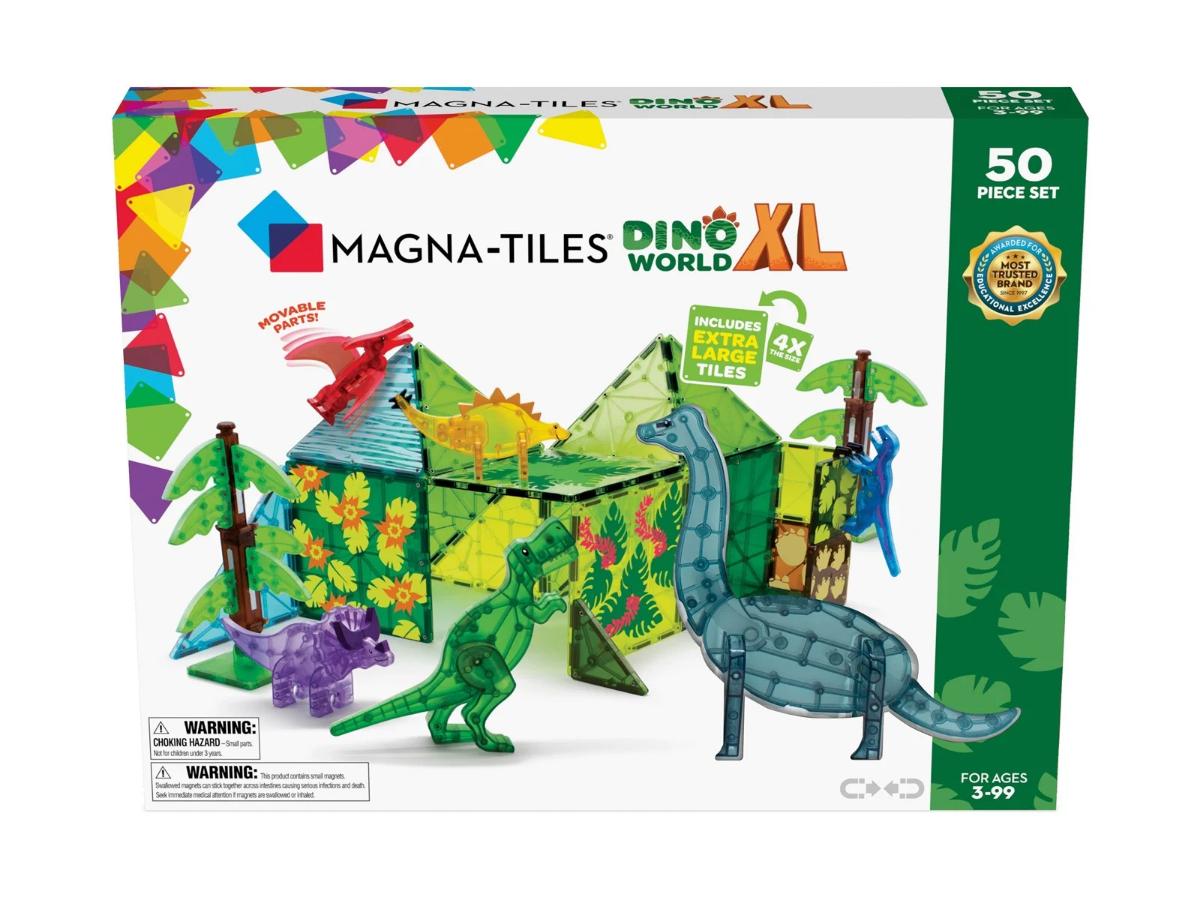 MAGNA-TILES Dino World XL - Kreatywna zabawa z dinozaurami
