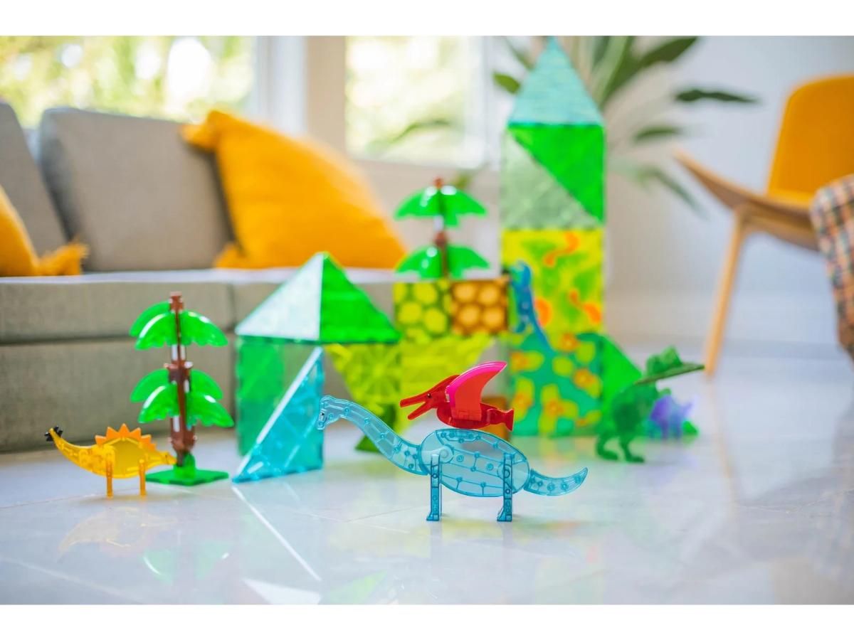 MAGNA-TILES Dino World XL - Kreatywna zabawa z dinozaurami - obrazek 4