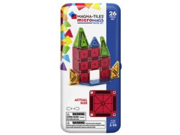 MAGNA-TILES 26-Piece Travel Magnetic Construction Set - Kreatywna zabawa w podróży