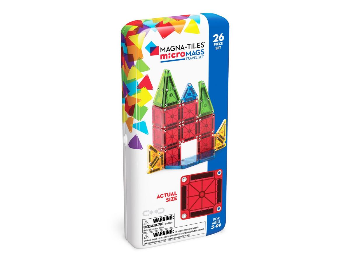 MAGNA-TILES 26-Piece Travel Magnetic Construction Set - Kreatywna zabawa w podróży - obrazek 2