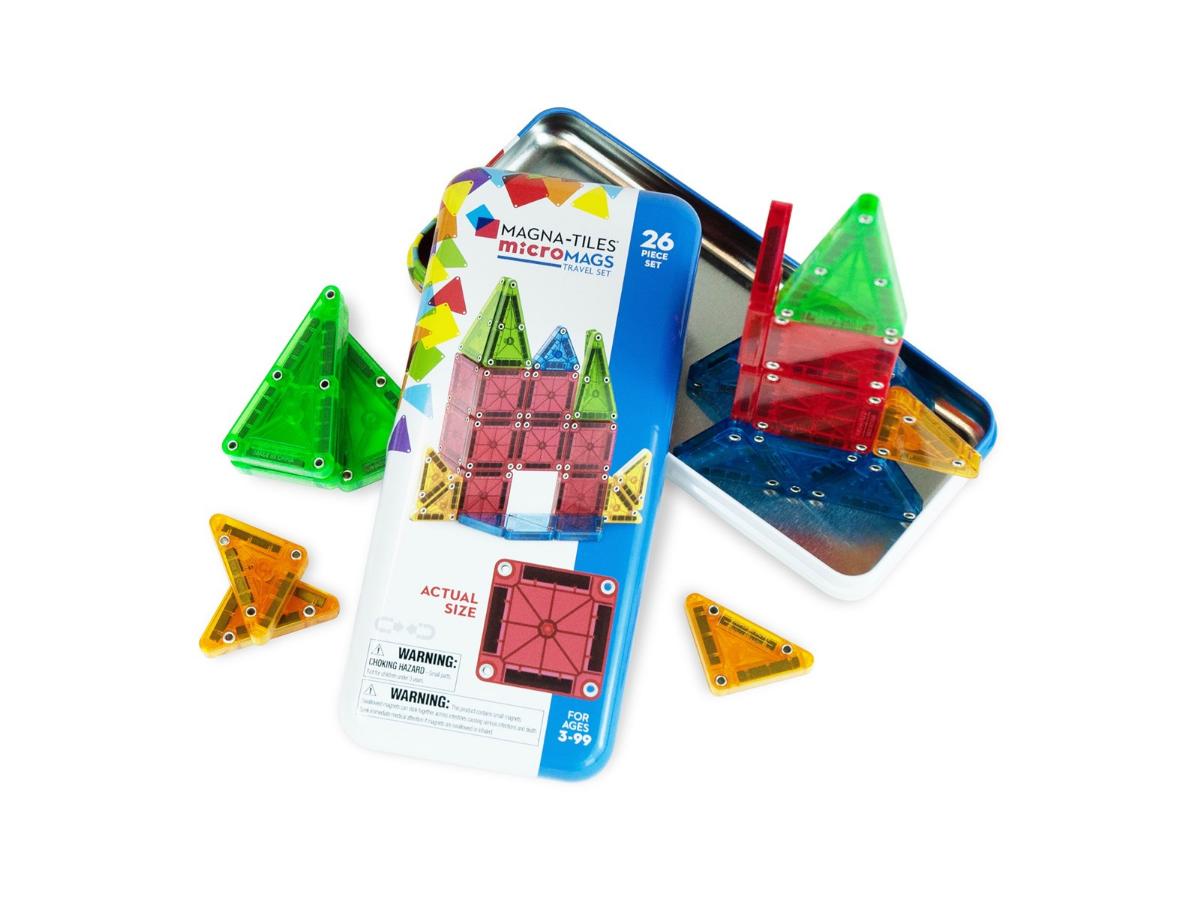 MAGNA-TILES 26-Piece Travel Magnetic Construction Set - Kreatywna zabawa w podróży - obrazek 3