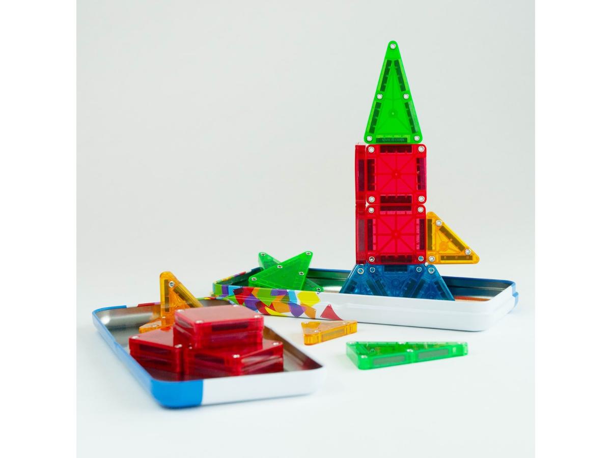 MAGNA-TILES 26-Piece Travel Magnetic Construction Set - Kreatywna zabawa w podróży - obrazek 5