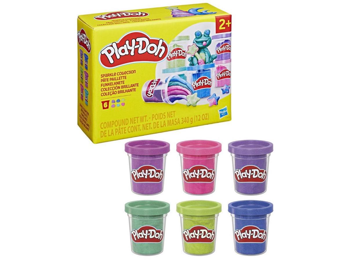 Play-Doh Sparkle Collection 6 Pack - Kolorowe ciastoliny z brokatem - obrazek 3
