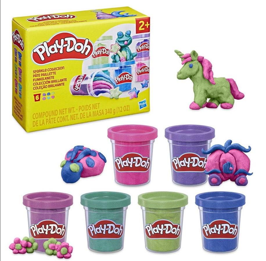 Play-Doh Sparkle Collection 6 Pack - Kolorowe ciastoliny z brokatem - obrazek 5