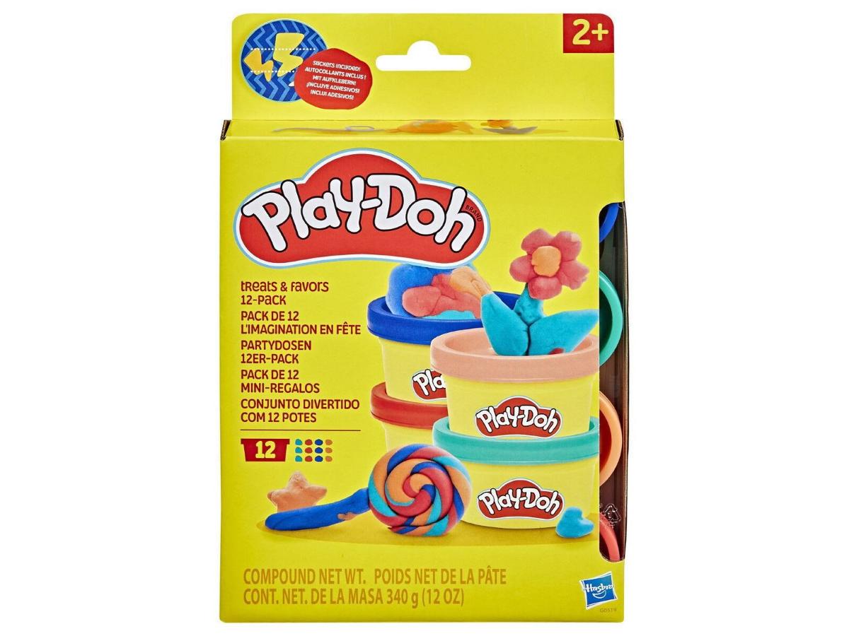 Play-Doh Treats And Favors 12-pak - Kolorowe mini puszki dla dzieci